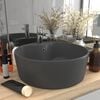 vidaXL Luxury Wash Basin with Overflow Matt Dark Grey 36x13 cm Ceramic