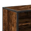 vidaXL TV Cabinet Smoked Oak 80x34.5x40 cm Engineered Wood and Metal