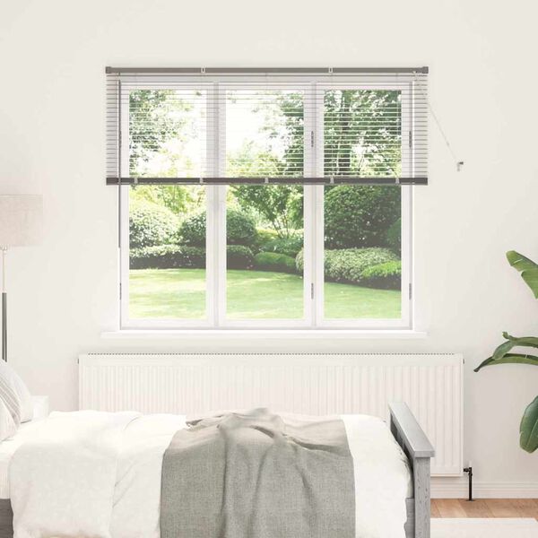 vidaXL Venetian Blinds Height Adjustable Silver 130 x 160 cm Aluminium