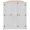 vidaXL Wardrobe Corona White 151.5x52x186 cm Solid Wood Pine