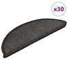 vidaXL Stair Mats Self-adhesive Sisal-Look 30 pcs 56x17x3 cm Anthracite