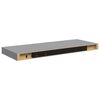 vidaXL Floating Wall Shelves 2 pcs Grey 60x23.5x3.8 cm MDF