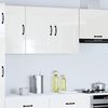 vidaXL Kitchen Wall Cabinet Kalmar High Gloss White Engineered Wood