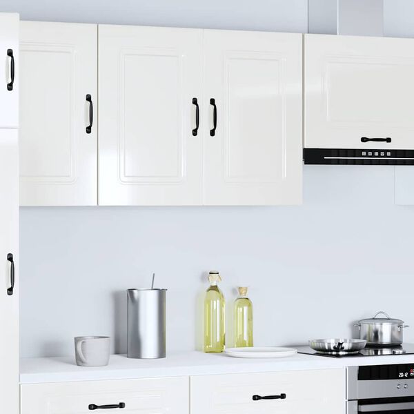 vidaXL Kitchen Wall Cabinet Kalmar High Gloss White Engineered Wood