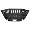 vidaXL Fire Pit Black 80 x 80 x 28 cm Steel