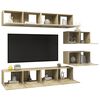 vidaXL 6 Piece TV Cabinet Set Sonoma Oak Engineered Wood