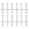 vidaXL Embedded Fence Post 44 pcs Silver 80 cm Powder-Coated Steel