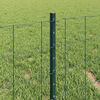 vidaXL Fence with Post Green 0.4 x 25 m Steel and PVC