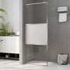 vidaXL Shower screens Silver 90 x 195 cm Glass and Aluminium