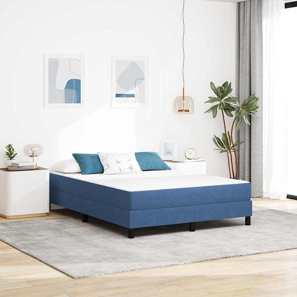 vidaXL Bed Mattress with Mattress Blue 140 x 200 cm Fabric