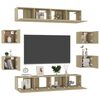 vidaXL 8 Piece TV Cabinet Set Sonoma Oak Engineered Wood