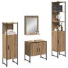 vidaXL Bathroom Furniture Set with Door 4 pcs Brown 33 x 33 x 185.5 cm