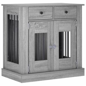 vidaXL Dog Crate Furniture Grey Sonoma 80 x 47.5 x 80 cm