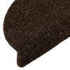 vidaXL Stair Mats Self-adhesive 10 pcs 56x17x3 cm Brown Half Round