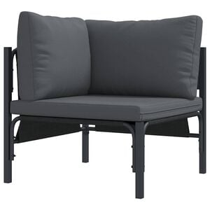 vidaXL Outdoor Furniture with Cushion Anthracite 80 x 80 x 71 cm Steel