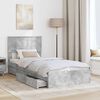 vidaXL Storage Bed Concrete Grey 90 x 200 cm Engineered Wood