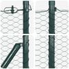 vidaXL Fence Post Green 100 x 1 m (25 mm mesh) Steel and PVC