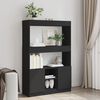 vidaXL Highboard&nbsp;Black 92x33x140 cm Engineered Wood
