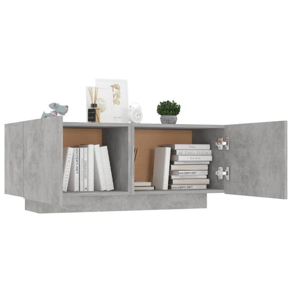 vidaXL Bedside Cabinet Concrete Grey 100x35x40 cm Engineered Wood