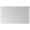 vidaXL LED Bathroom Mirror Transparent 50 x 30 cm Tempered Glass