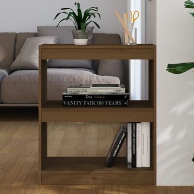 vidaXL Book Cabinet/Room Divider Honey Brown 60x30x71.5 cm Wood Pine