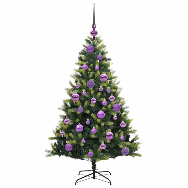 vidaXL Artificial Hinged Christmas Tree 150 LEDs Green 120 cm
