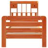 vidaXL Bookcase Bed without Mattress Wax Brown 75x190 cm Small Single Solid Wood Pine
