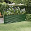vidaXL Garden Raised Bed Galvanised Steel 224x40x68 cm Green