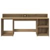 vidaXL Desk with LED Lights Artisian Oak 200x55x91 cm Engineered Wood