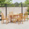 vidaXL Garden Dining Set 5 pcs Brown Solid Teak wood