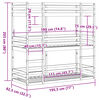 vidaXL Triple Bunk Bed without Mattress White 75x190 cm Small Single Solid Wood Pine