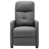 vidaXL Recliner Chair Light Grey Fabric