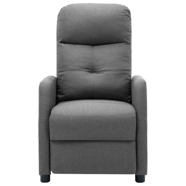 vidaXL Recliner Chair Light Grey Fabric