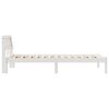 vidaXL Bed Frame with Headboard White 100 x 200 cm Solid Pine Wood
