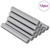 vidaXL Threaded Rod 12 pcs Silver 8 x 55 mm Steel
