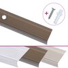 vidaXL Stair Nosings in L-shape 5 pcs Aluminium 100 cm Brown