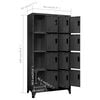 vidaXL Locker Cabinet Anthracite 90x45x180 cm Steel