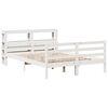 vidaXL Bed Frame with Headboard without Mattress White 150x200 cm King Size