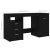 vidaXL Desk Black 140x50x76 cm Engineered Wood