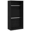 vidaXL Wardrobe with Shelf Black Oak 100 x 50 x 200 cm Engineered Wood