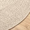 vidaXL Rug ZIZUR Cream &Oslash; 160 cm Jute Look Indoor and Outdoor