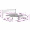 vidaXL Bed Frame with Headboard Wax Brown 160 x 210 cm Solid Pine Wood