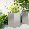 vidaXL Garden Planter 2 pcs Hexagon 46x40x45 cm Stainless Steel