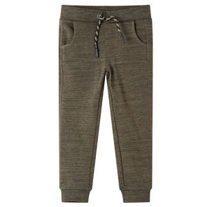vidaXL Kids' Sweatpants Dark Khaki Melange 92
