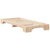 vidaXL Bed Frame Brown 100 x 220 cm Solid Pine Wood