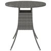 vidaXL Garden Table Grey 70x70x73 cm Poly Rattan