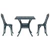 vidaXL Garden Table Set 3 pcs Green Cast Aluminium