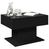 vidaXL Coffee Table with LED Black 70x50x45 cm Engineered Wood