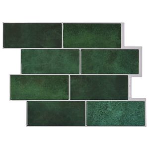vidaXL Decorative Stickers 10 pcs Dark Green 29 x 21 cm