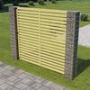 vidaXL Garden Fence Panel with Gabion Posts Pinewood 180x180 cm